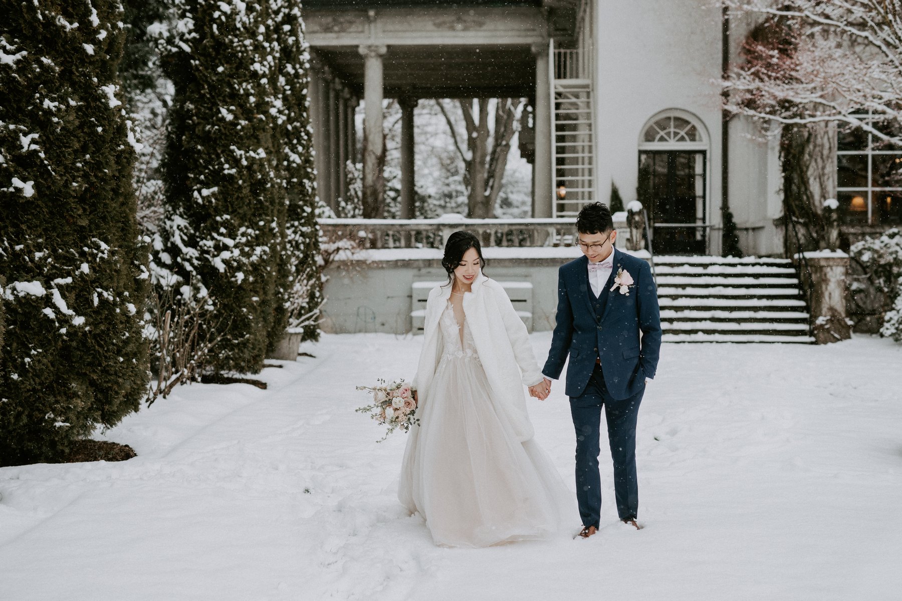 Fresh snow, a veil, and nobody else around
